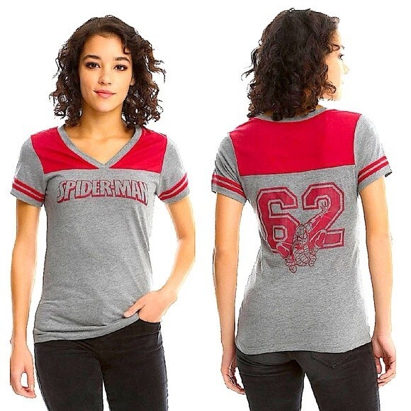 Her Universe Spider-Man 62 Logo Jersey Tee Shirt Size Medium - Picture 1 of 7